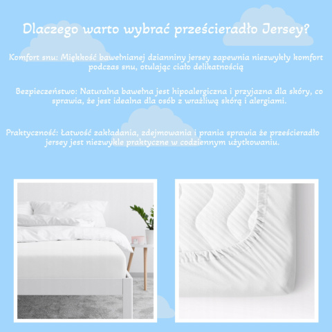Prześcieradło 220x200 Jersey z gumką Prześcieradło 220x200 Jersey z gumką
