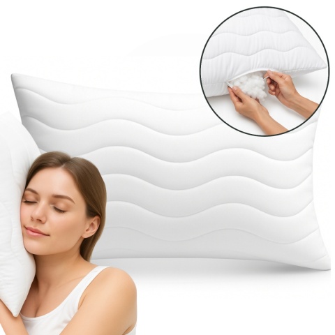 Poduszka 50x75 Pikowana Gruba Z zamkiem